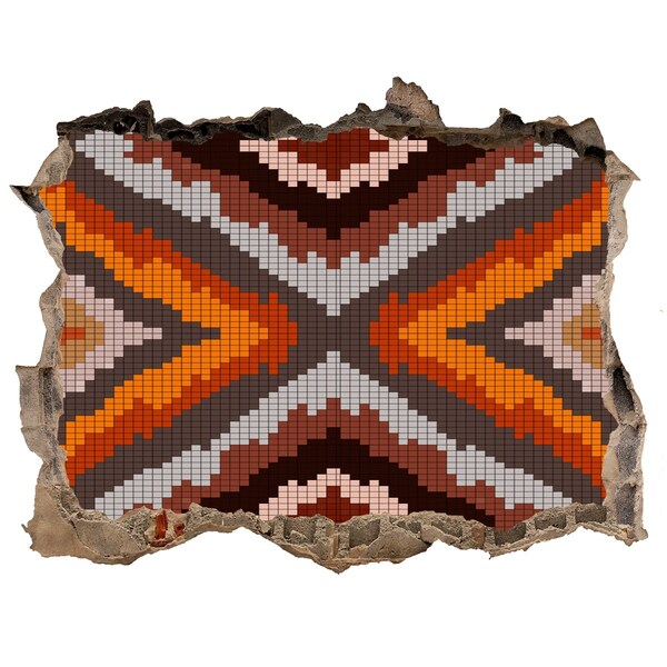 Fototapeta díra na zeď Mozaikové vzory v zemitých barvách