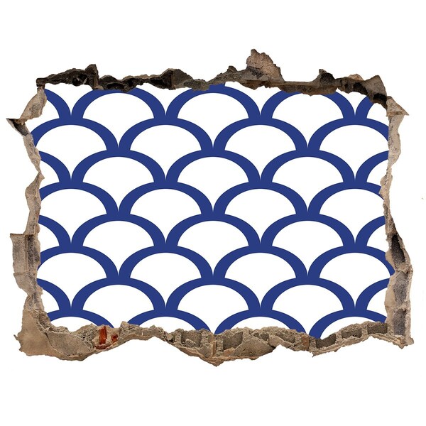 Fototapeta díra na zeď Vlny v odstínech modré