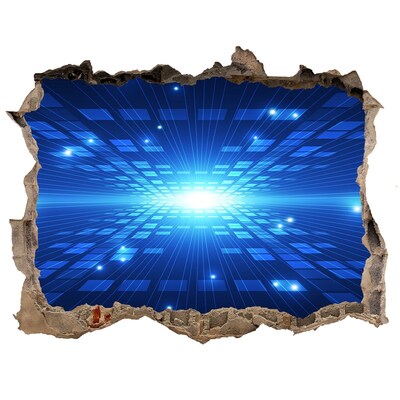 Samolepící díra na stěnu Digitální prostor za zdí