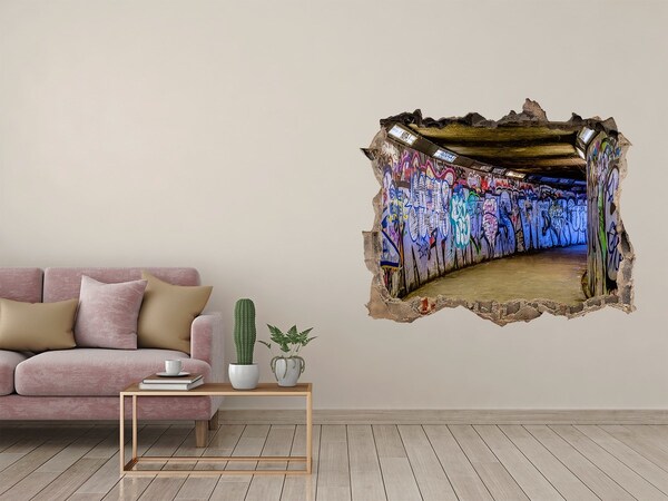 Fototapeta díra na zeď Graffiti v městském tunelu
