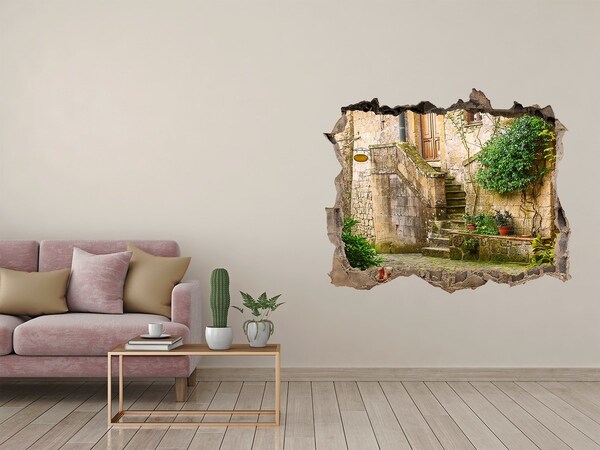 Fototapeta díra na zeď Okouzlující schody ve starobylém městě