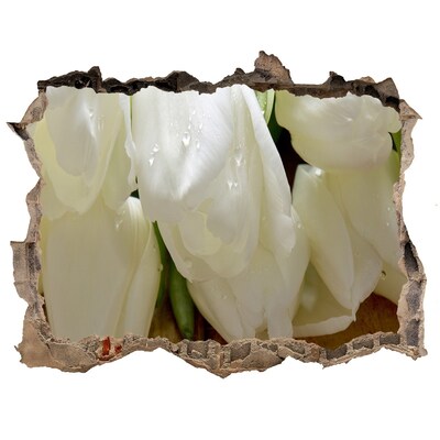 Samolepící nálepka fototapeta Bílé tulipány