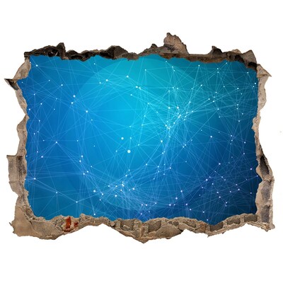 Foto fotografie díra na zeď Kosmický portál ve zdi