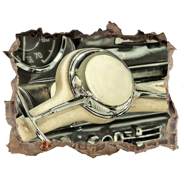 Foto fotografie díra na zeď Stylový kokpit klasického vozu