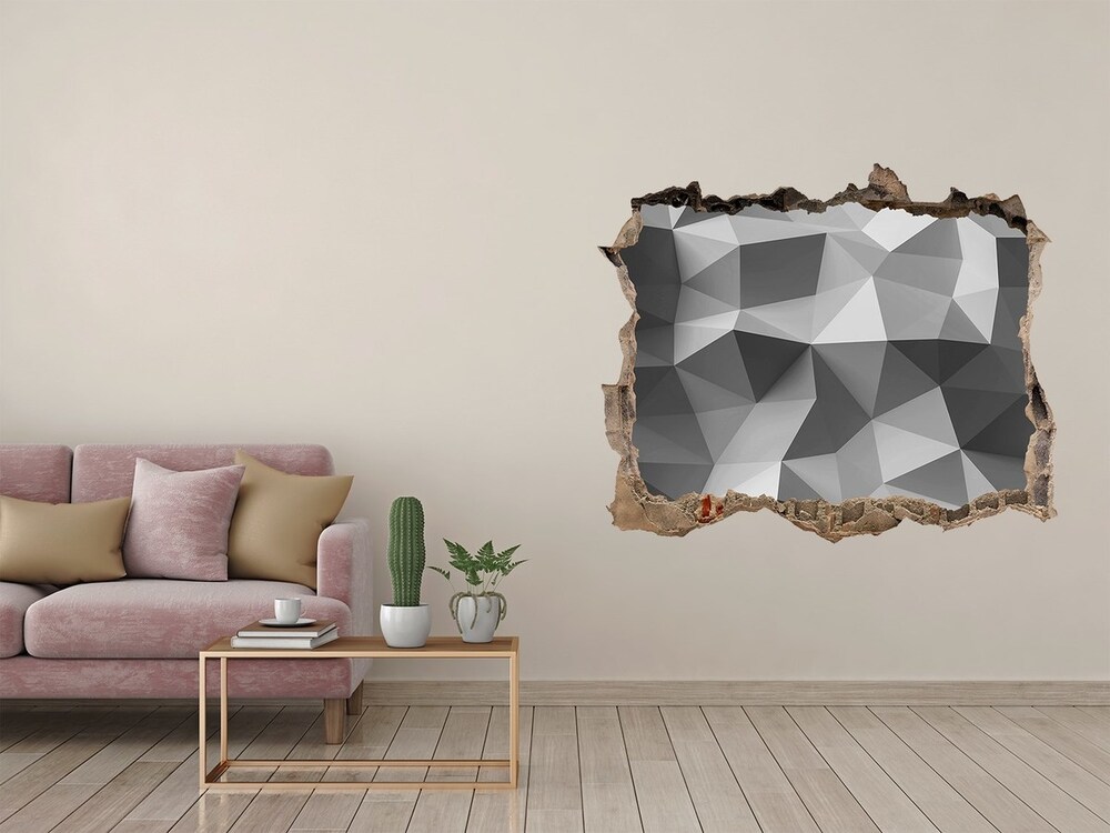 Díra 3D foto tapeta Abstrakce trojúhelníky