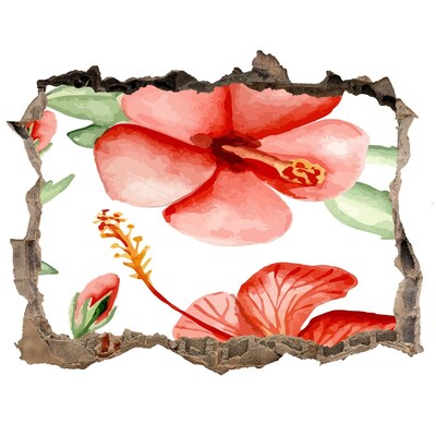 Nálepka 3D díra na zeď Květinová zahrada za zdmi