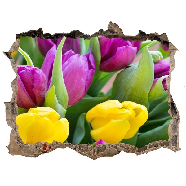 Samolepící nálepka na zeď Barevné tulipány