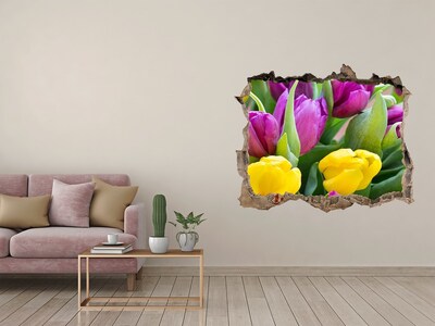 Samolepící nálepka na zeď Barevné tulipány
