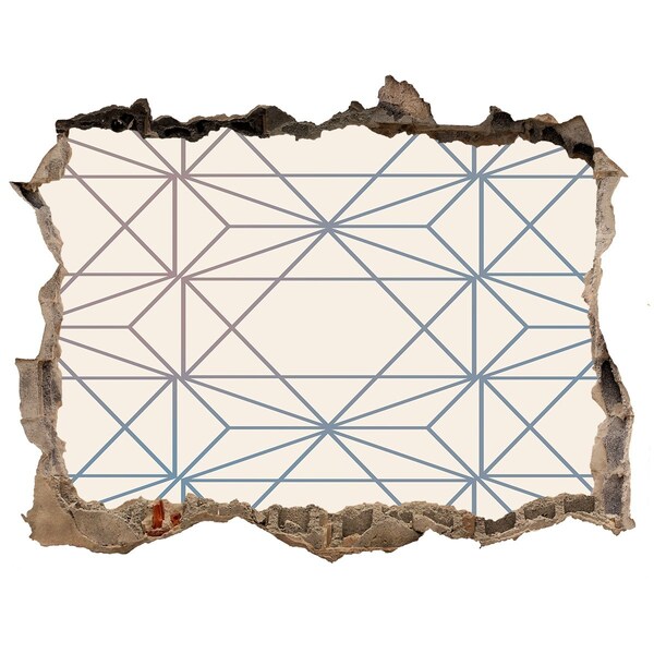 Fototapeta díra na zeď Geometrický vzor skrz díru ve zdi