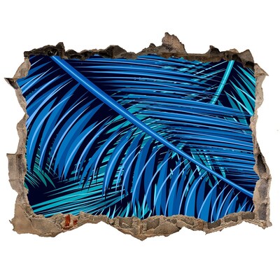 Nálepka 3D díra samolepící Tropická oáza s palmami