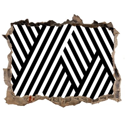 Fototapeta díra na zeď Geometrické vzory v díře ve zdi