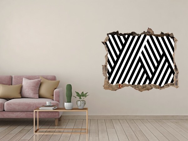 Fototapeta díra na zeď Geometrické vzory v díře ve zdi