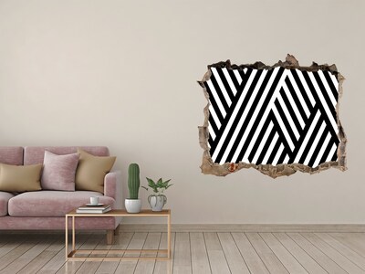 Fototapeta díra na zeď Geometrické vzory v díře ve zdi