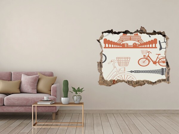 Fototapeta díra na zeď Paříž v detailu