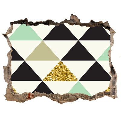 Fototapeta díra na zeď Geometrické vzory na zdi