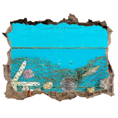 Samolepící díra na stěnu Podmořský svět na pozadí útesu