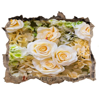 Samolepící nálepka fototapeta Květinový ráj za zdí