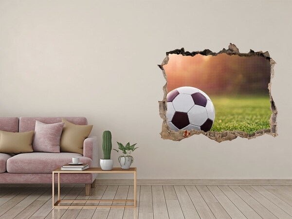 Fototapeta díra na zeď 3D Fotbal