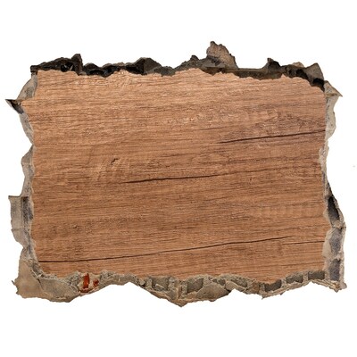 Fototapeta díra na zeď Poškozená zeď s dřevěnou deskou