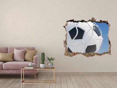 Fototapeta díra na zeď 3D Fotbal za letu