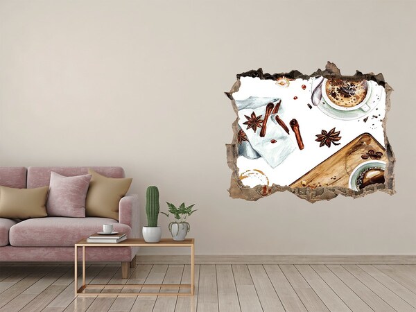 Samolepící nálepka beton Kávový koutek s kořením
