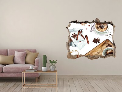 Samolepící nálepka beton Kávový koutek s kořením