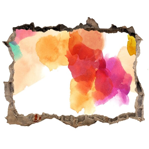 Fototapeta díra na zeď Barevná díra ve zdi