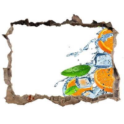 Nálepka 3D díra samolepící Osvěžující citrusový koktejl