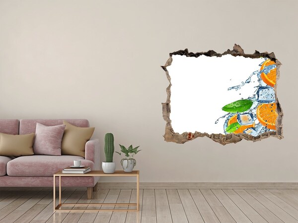 Nálepka 3D díra samolepící Osvěžující citrusový koktejl