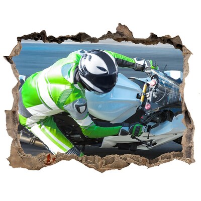 Fototapeta díra na zeď 3D Motocyklový závod v akci