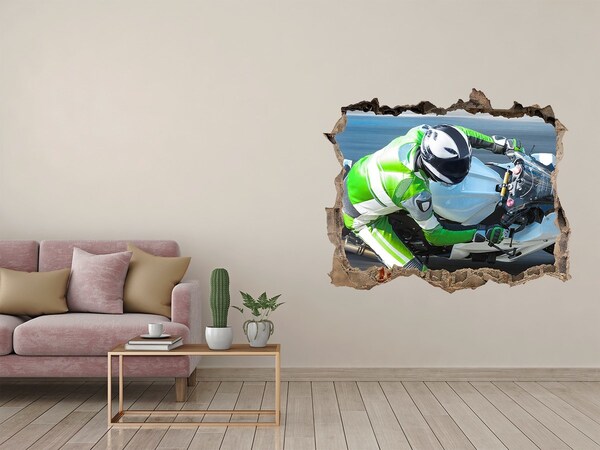 Fototapeta díra na zeď 3D Motocyklový závod v akci