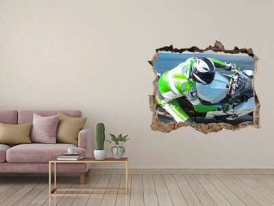 Fototapeta díra na zeď 3D Motocyklový závod v akci