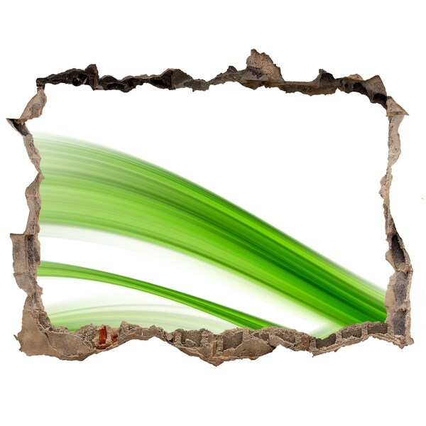 Díra 3D fototapeta nálepka Zelená louka skrz díru ve zdi