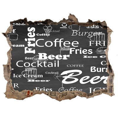 Fototapeta díra na zeď Kulinářský chaos v díře