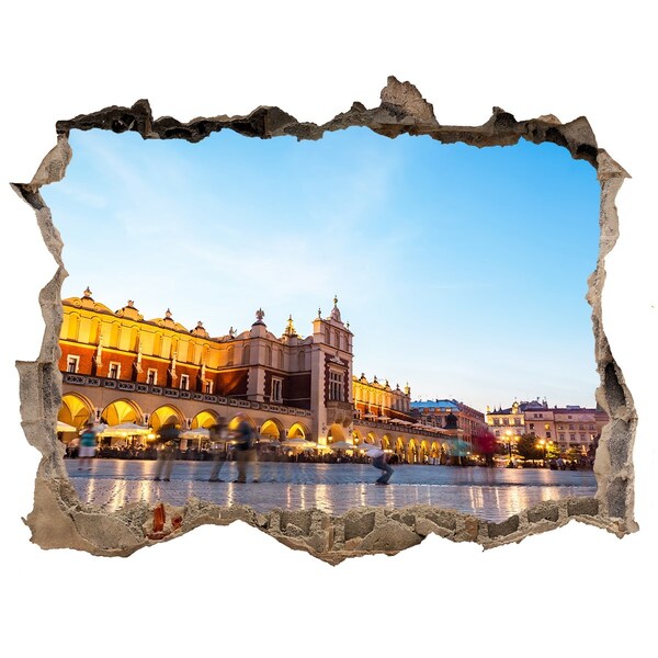 Fototapeta díra na zeď Krakov při západu slunce