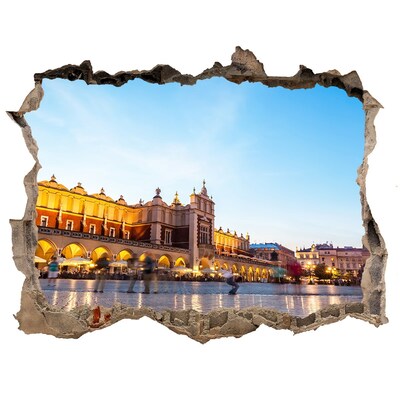 Fototapeta díra na zeď Krakov při západu slunce