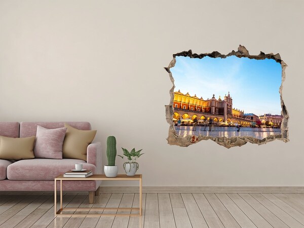 Fototapeta díra na zeď Krakov při západu slunce