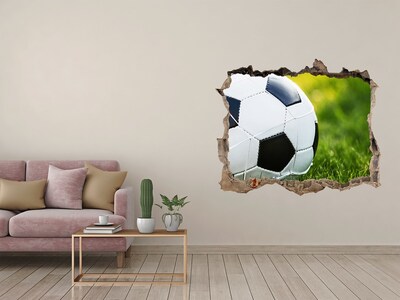 Fototapeta díra na zeď 3D Fotbal na hřišti