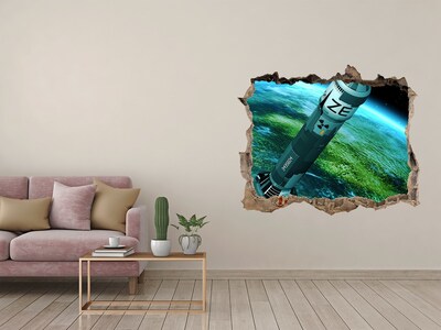 Foto fotografie díra na zeď Raketa ve vesmíru