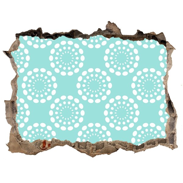 Fototapeta díra na zeď Květinový vzor proti obloze