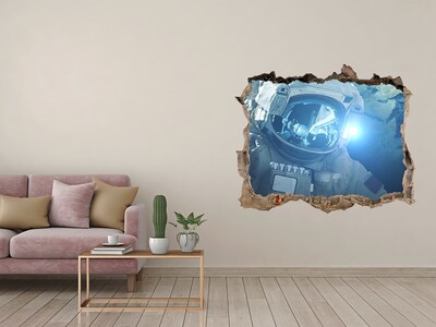 Foto fotografie díra na zeď Kosmonaut