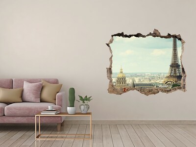 Fototapeta díra na zeď 3D Eiffelova věž Paříž