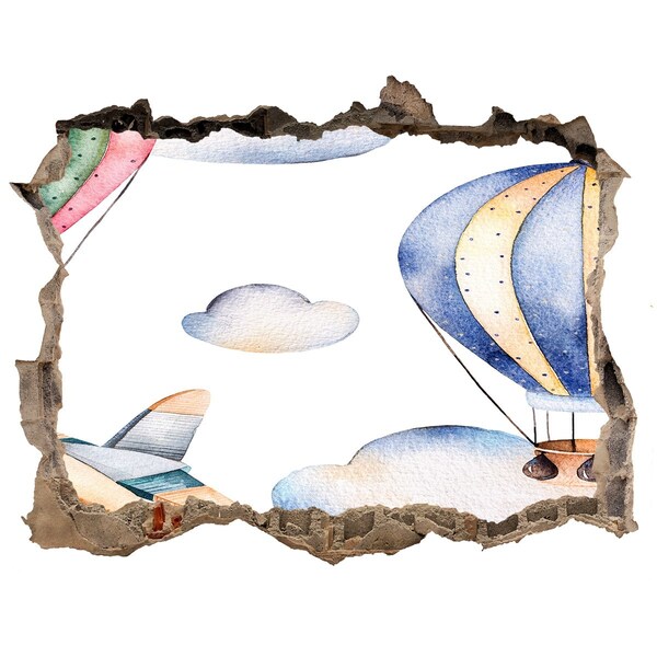 Fototapeta nálepka na zeď Let balónem nad mraky