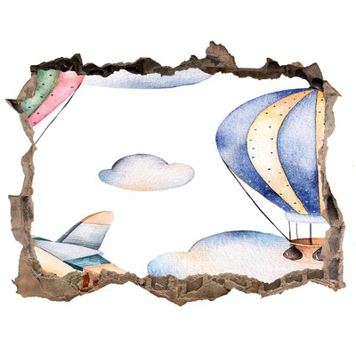 Fototapeta nálepka na zeď Let balónem nad mraky