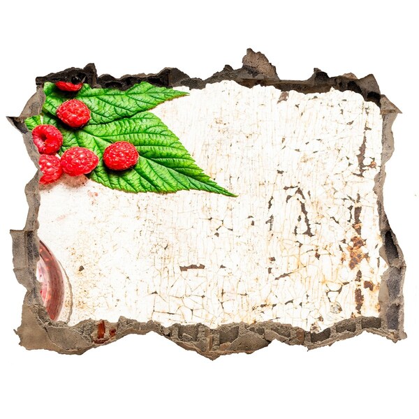 Nálepka 3D díra samolepící Ovocné kouzlo v poškozené zdi