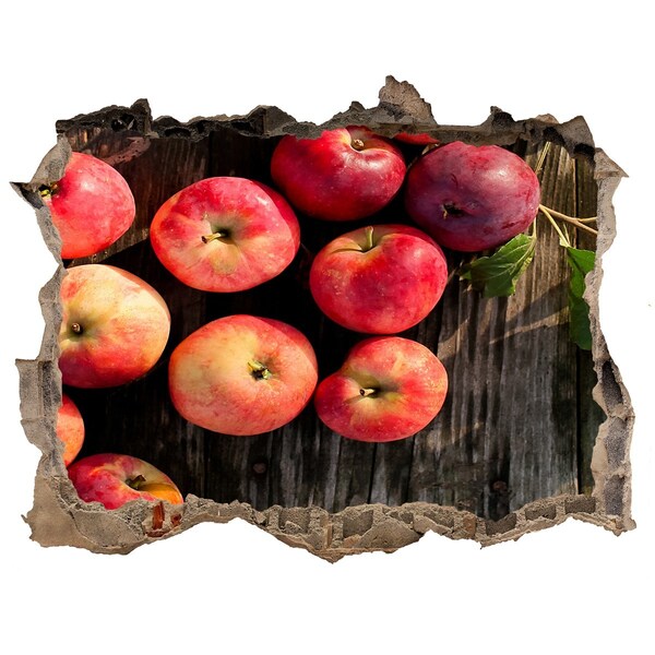 Nálepka 3D díra na zeď Jablečný ráj v troskách