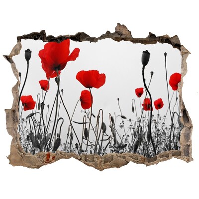 Samolepící nálepka fototapeta Květiny v ruinách