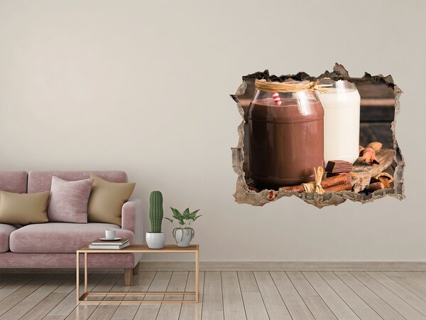 Nálepka díra na zeď Čokoládové lahůdky v přírodním prostředí