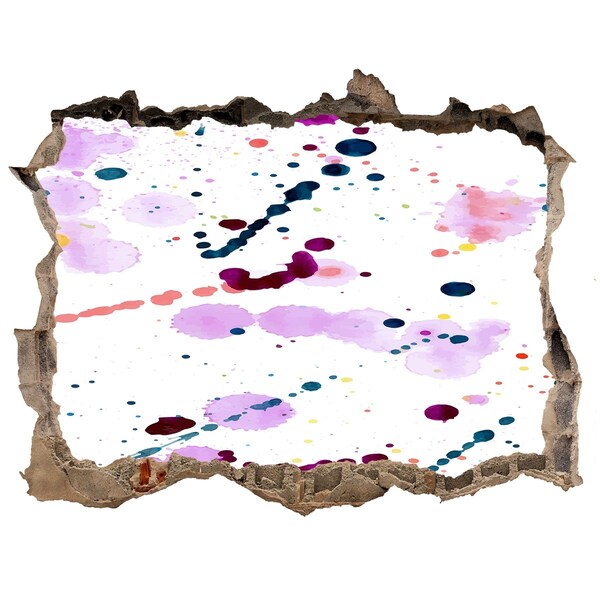 Díra 3D fototapeta nástěnná Barevný záblesk kreativity