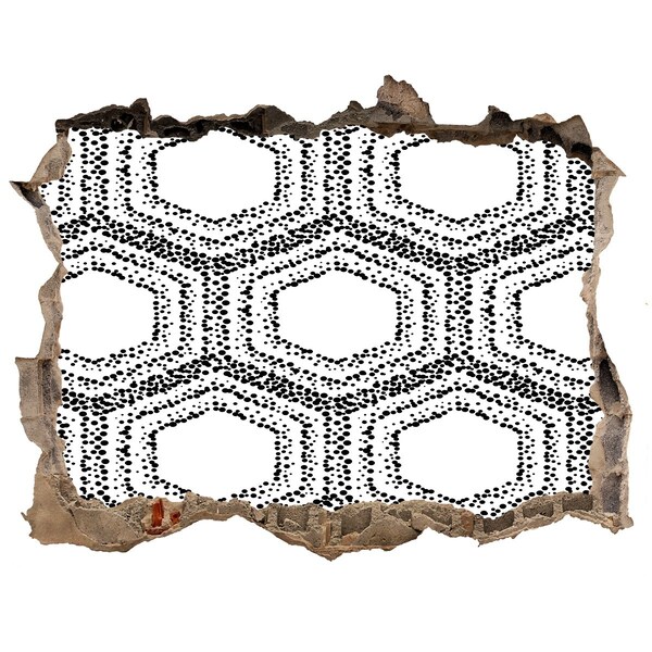 Fototapeta díra na zeď Geometrický vzor na zdi